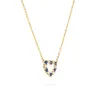 Rosecliff Small Heart Diamond & Sapphire Necklace in 14k Gold (September) sold by Haverhill