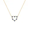 Rosecliff Small Heart Diamond & Sapphire Necklace in 14k Gold (September) sold by Haverhill