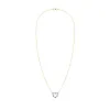 Rosecliff Small Heart Diamond & Sapphire Necklace in 14k Gold (September) sold by Haverhill