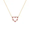 Rosecliff Small Heart Diamond & Ruby Necklace in 14k Gold (July) sold by Haverhill
