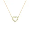 Rosecliff Small Heart Diamond & Peridot Necklace in 14k Gold (August) sold by Haverhill