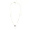 Rosecliff Small Heart Diamond & Garnet Necklace in 14k Gold (January) sold by Haverhill
