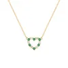 Rosecliff Small Heart Diamond & Emerald Necklace in 14k Gold (May) sold by Haverhill