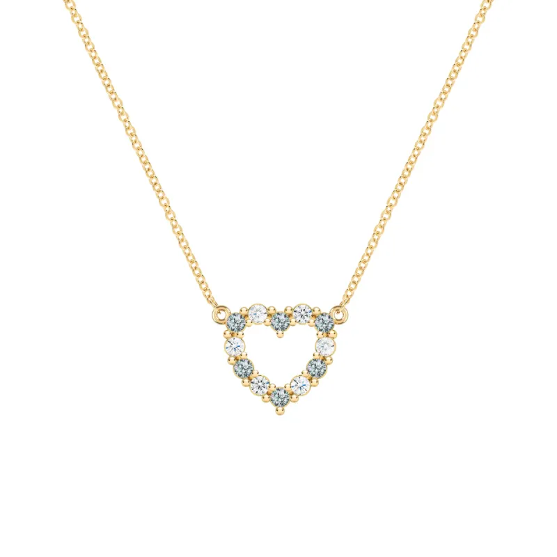 Rosecliff Small Heart Diamond & Alexandrite Necklace in 14k Gold (June) sold by Haverhill
