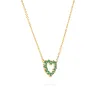 Rosecliff Small Heart Emerald Necklace in 14k Gold (May) sold by Haverhill