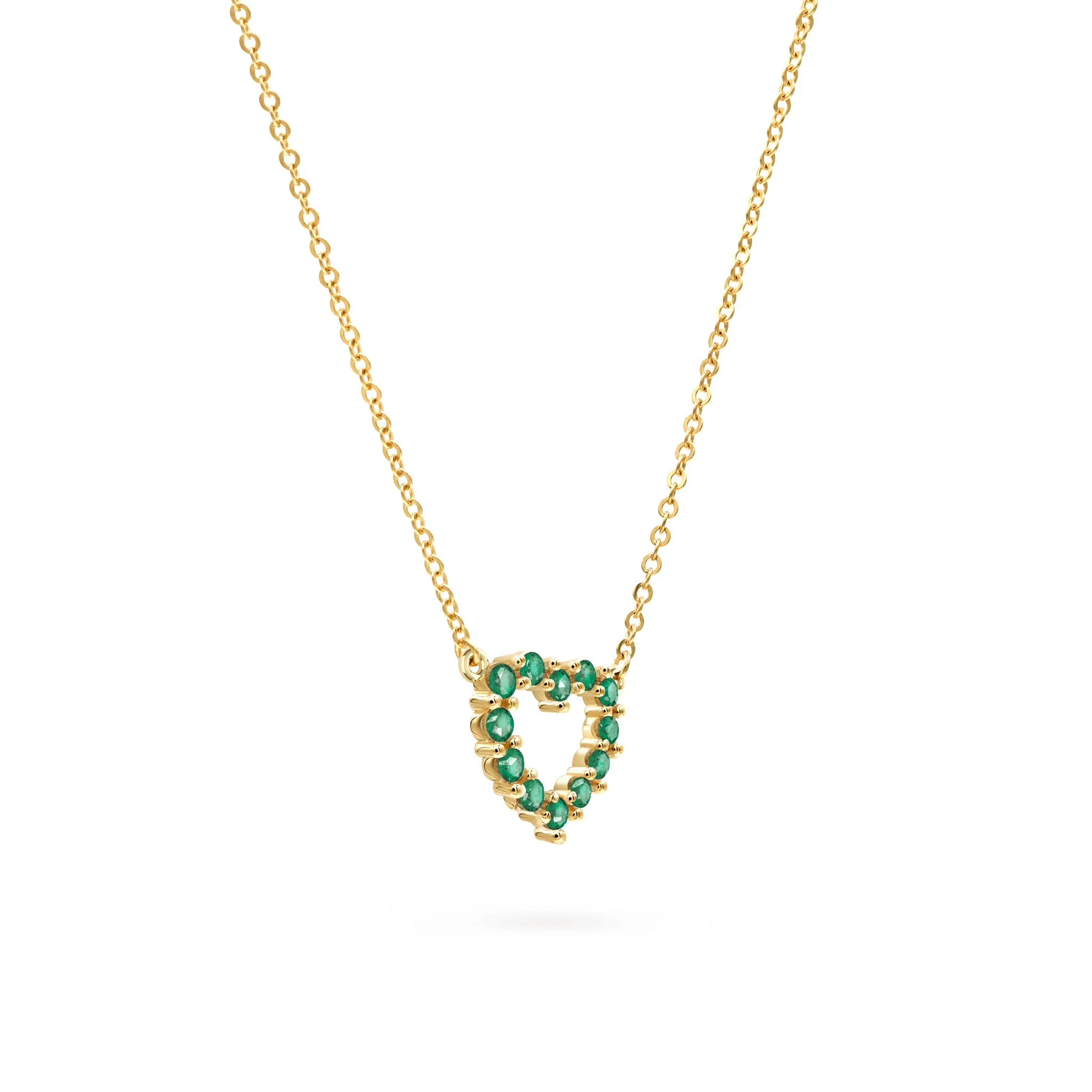 Rosecliff Small Heart Emerald Necklace in 14k Gold (May) sold by Haverhill product image thumbnail 4