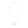 Rosecliff Small Heart Emerald Necklace in 14k Gold (May) sold by Haverhill