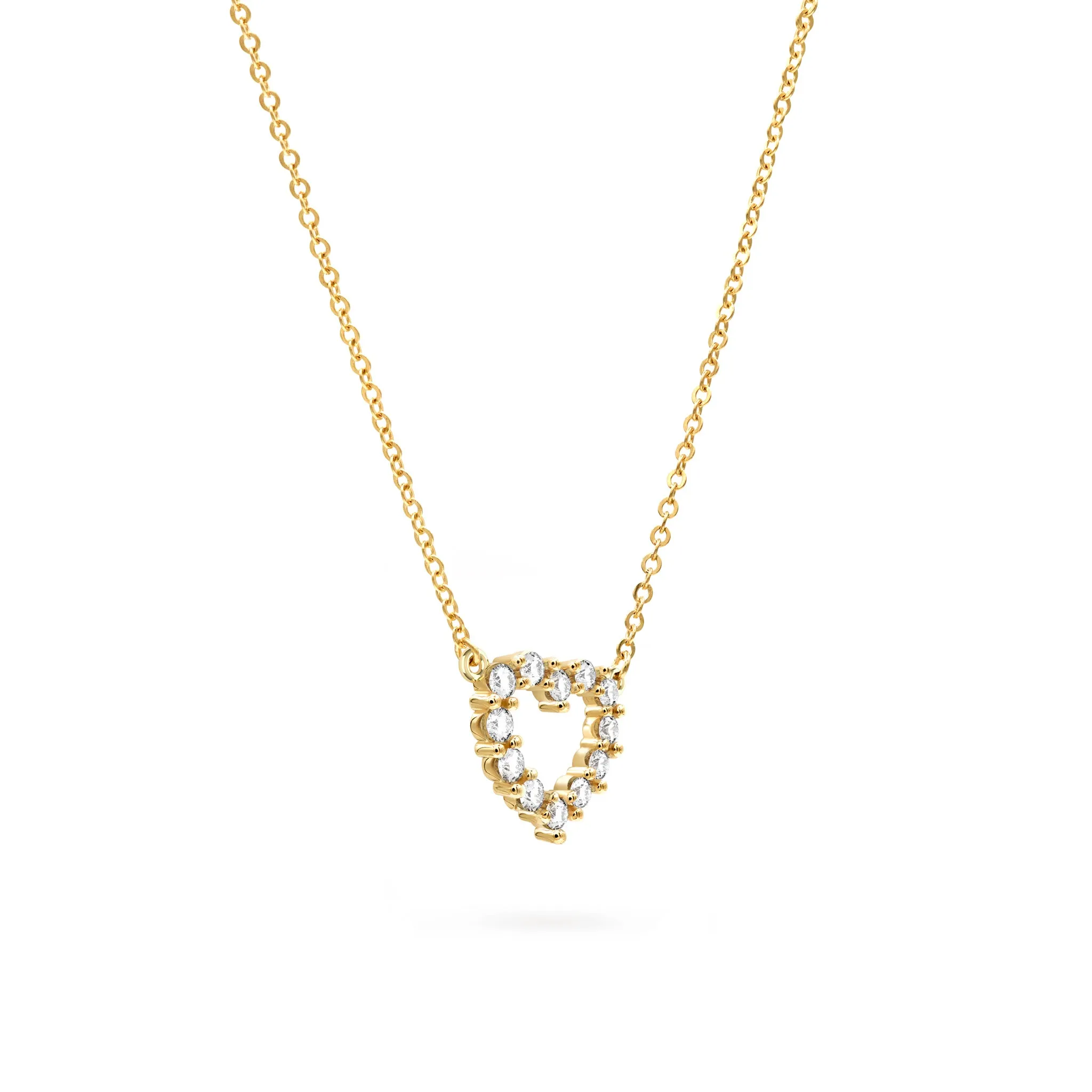 Rosecliff Small Heart Diamond Necklace in 14k Gold (April) sold by Haverhill product image thumbnail 4
