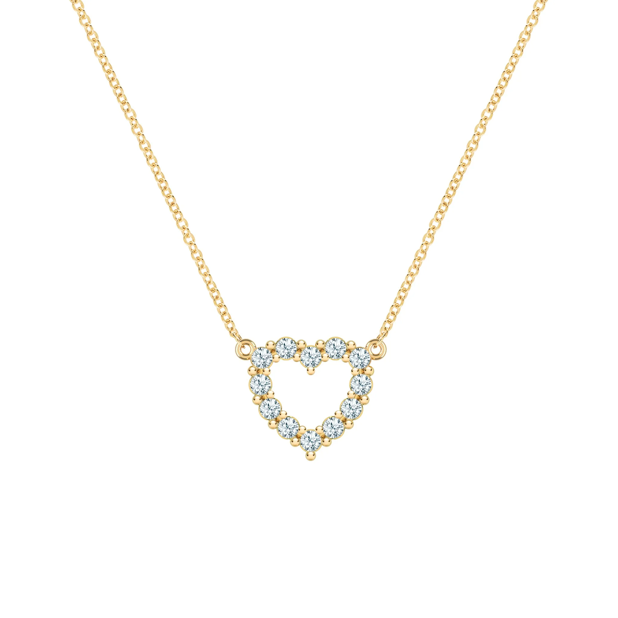 Rosecliff Small Heart Aquamarine Necklace in 14k Gold (March) sold by Haverhill