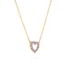 Rosecliff Small Heart Amethyst Necklace in 14k Gold (February) sold by Haverhill