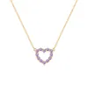 Rosecliff Small Heart Amethyst Necklace in 14k Gold (February) sold by Haverhill