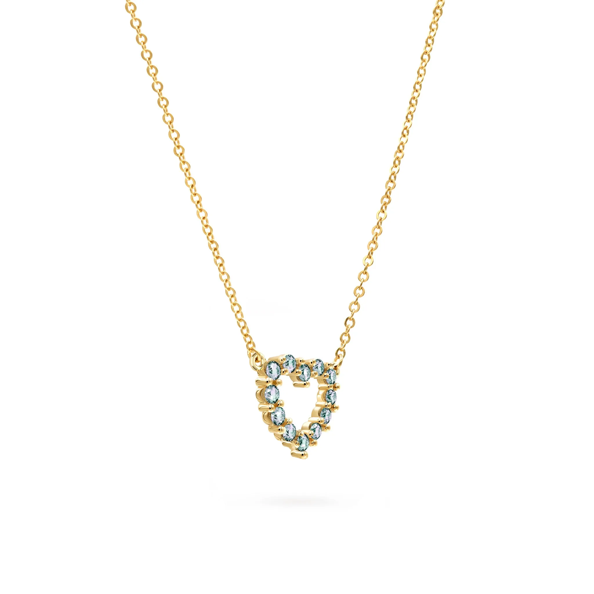 Rosecliff Small Heart Alexandrite Necklace in 14k Gold (June) sold by Haverhill product image thumbnail 4