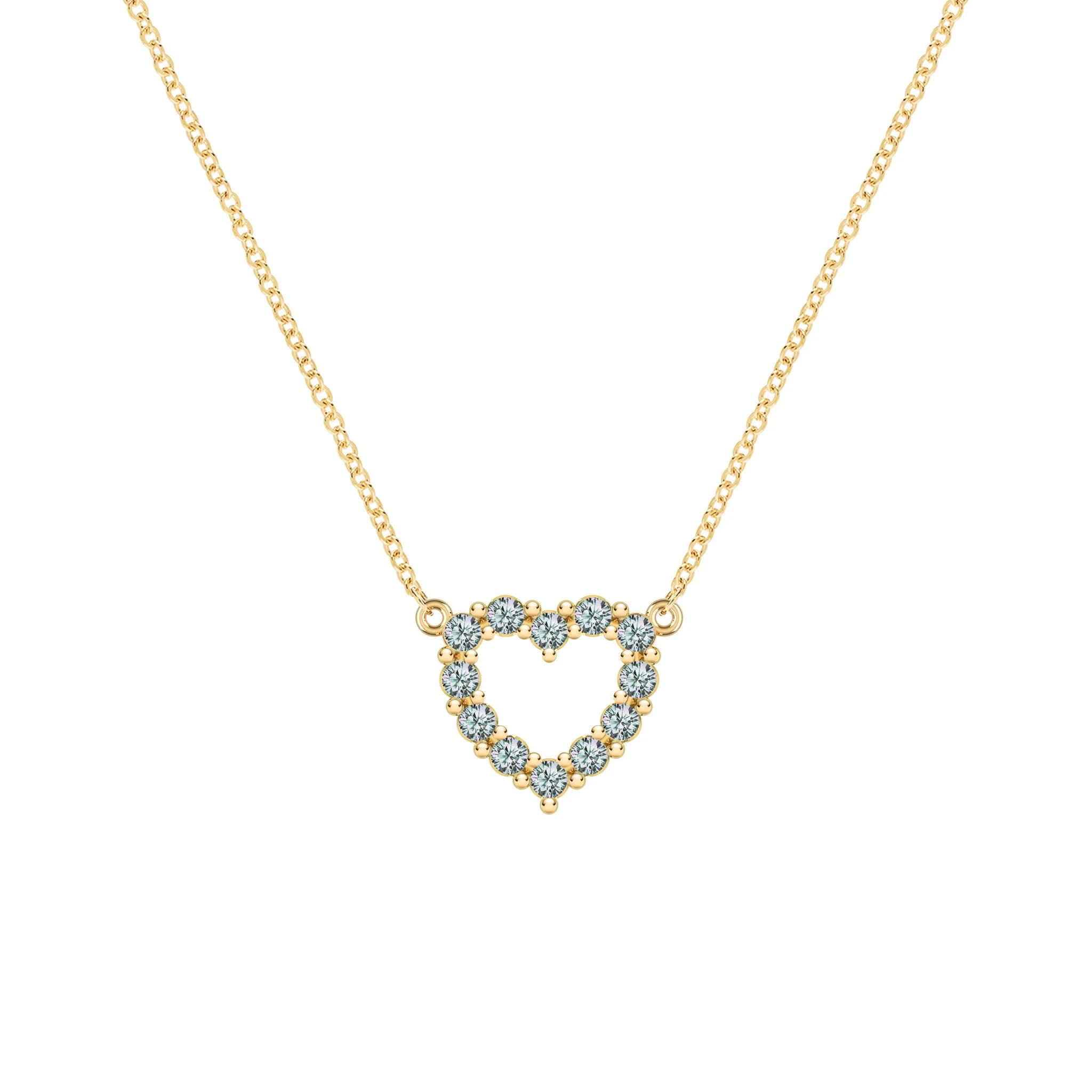Rosecliff Small Heart Alexandrite Necklace in 14k Gold (June) sold by Haverhill