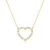 Rosecliff Heart Diamond & Peridot Necklace in 14k Gold (August) sold by Haverhill
