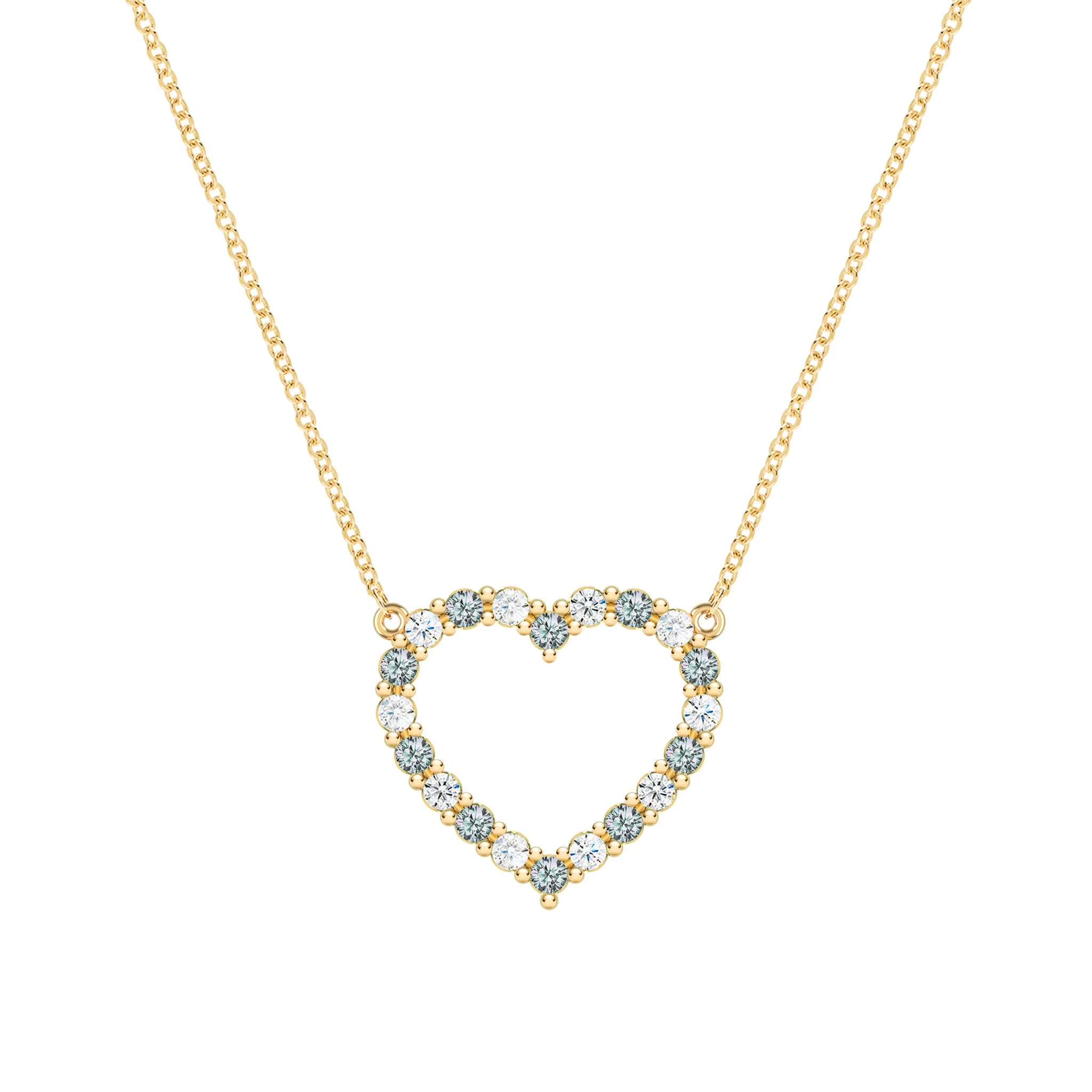 Rosecliff Heart Diamond & Alexandrite Necklace in 14k Gold (June) sold by Haverhill