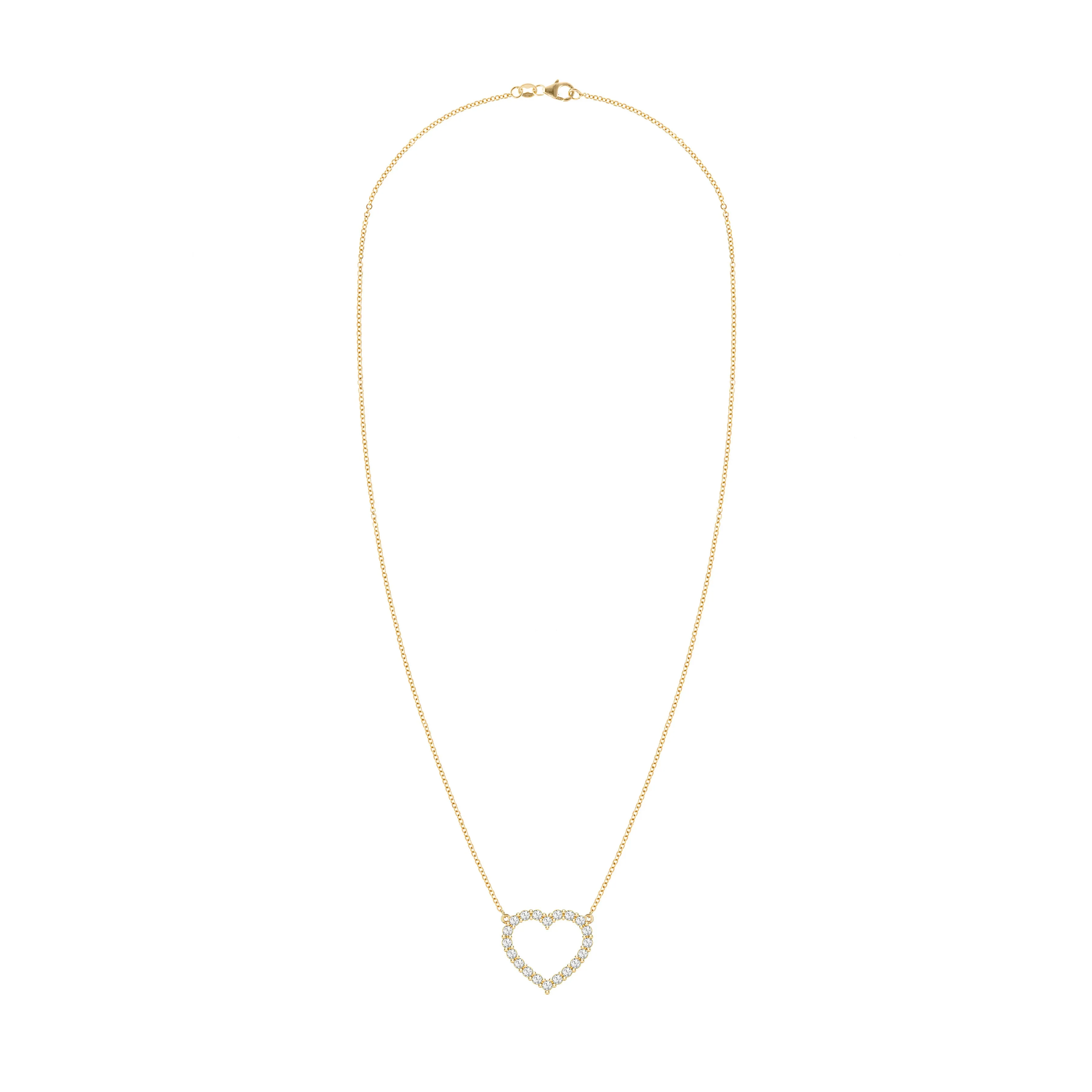 Rosecliff Heart White Topaz Necklace in 14k Gold (April) sold by Haverhill product image thumbnail 5