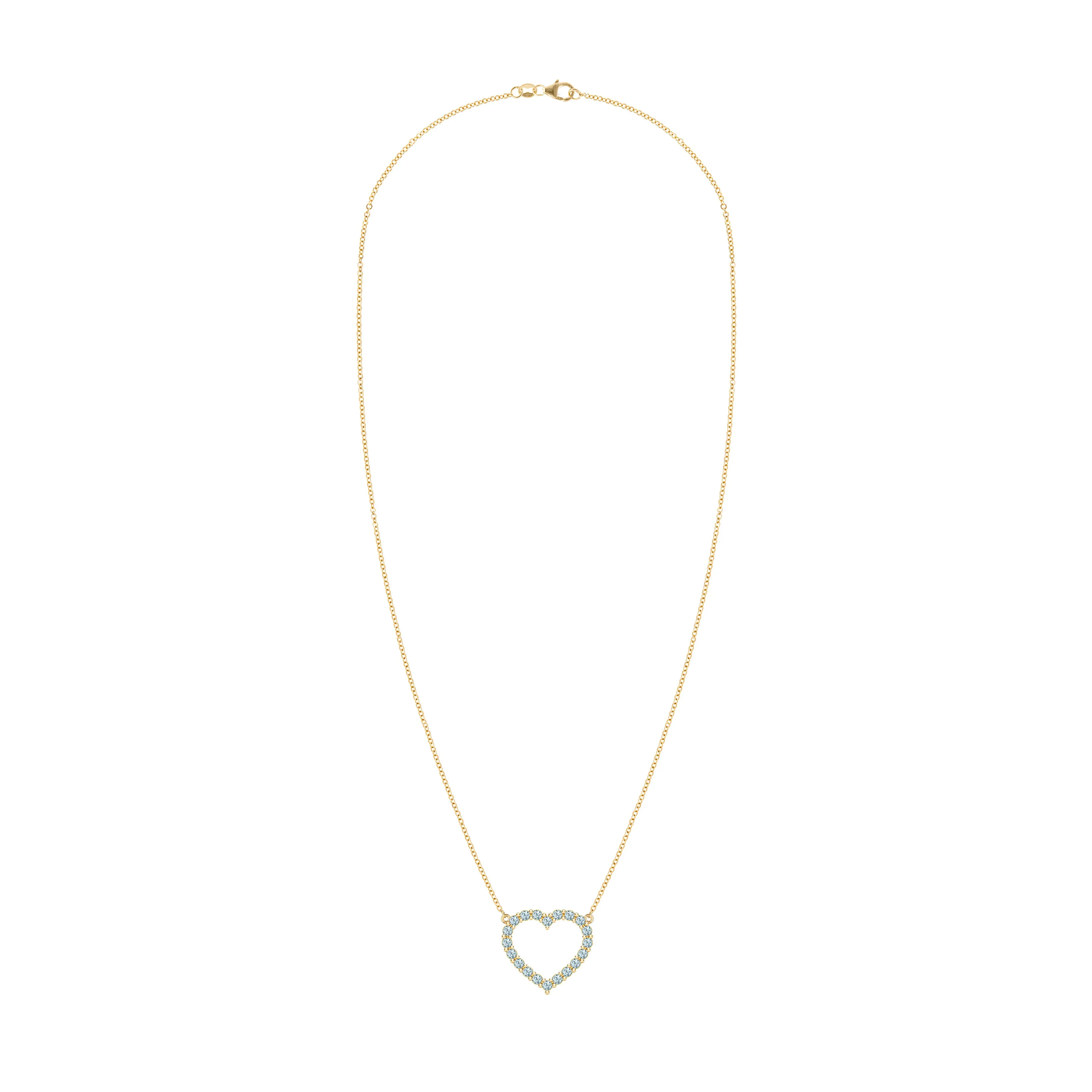Rosecliff Heart Nantucket Blue Topaz Necklace in 14k Gold (December) sold by Haverhill product image thumbnail 5