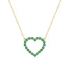Rosecliff Heart Emerald Necklace in 14k Gold (May) sold by Haverhill