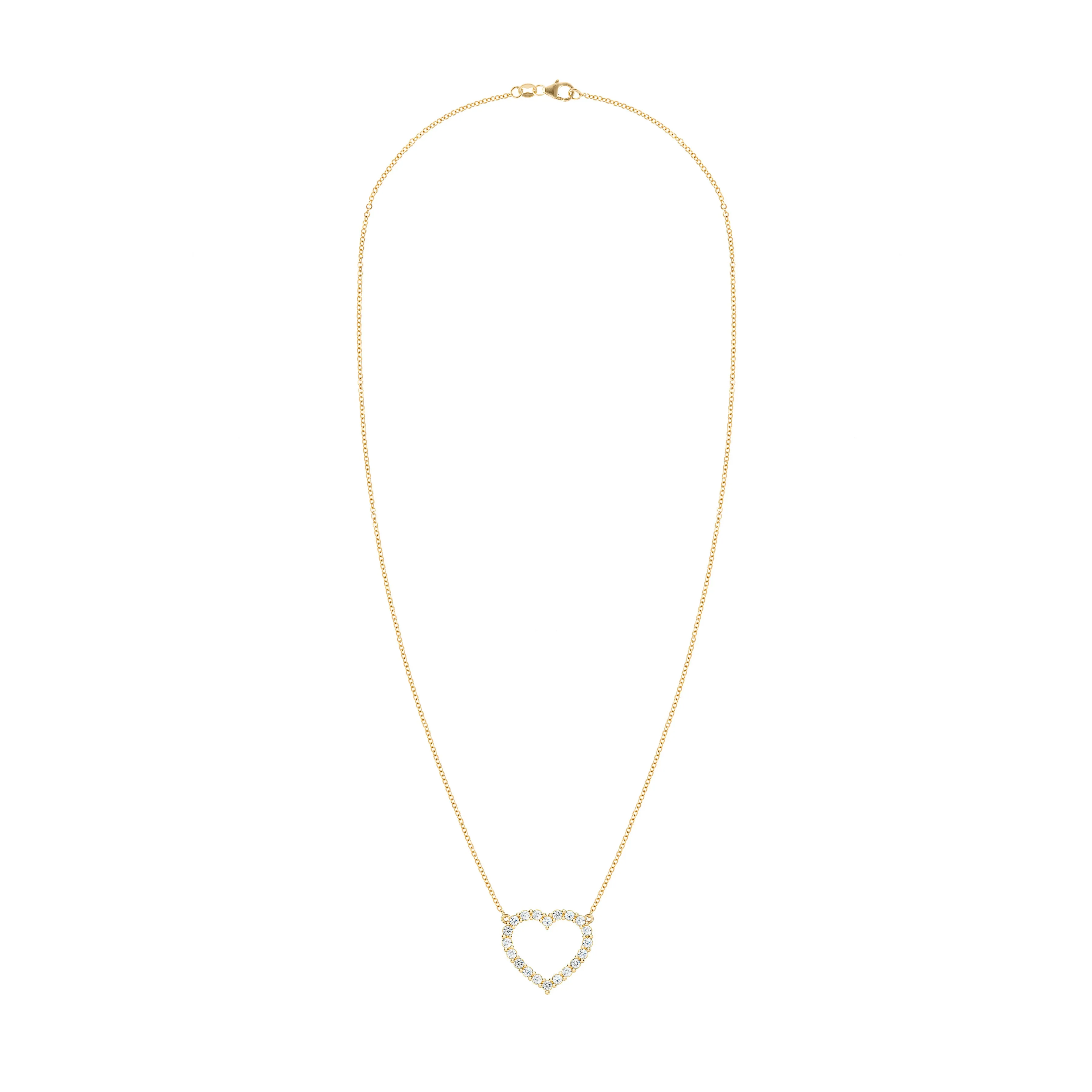 Rosecliff Heart Diamond Necklace in 14k Gold (April) sold by Haverhill product image thumbnail 5