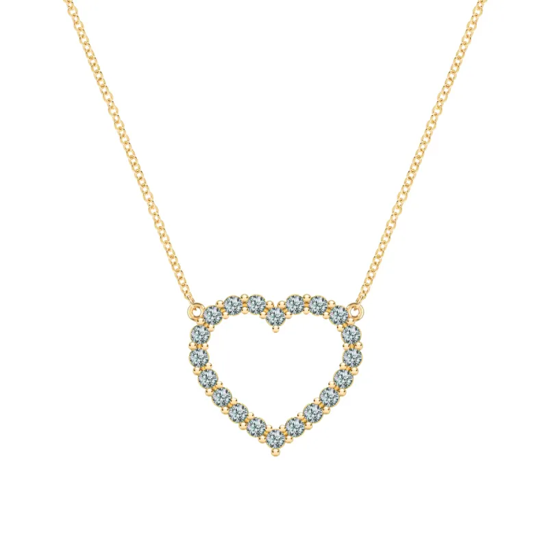 Rosecliff Heart Alexandrite Necklace in 14k Gold (June) sold by Haverhill