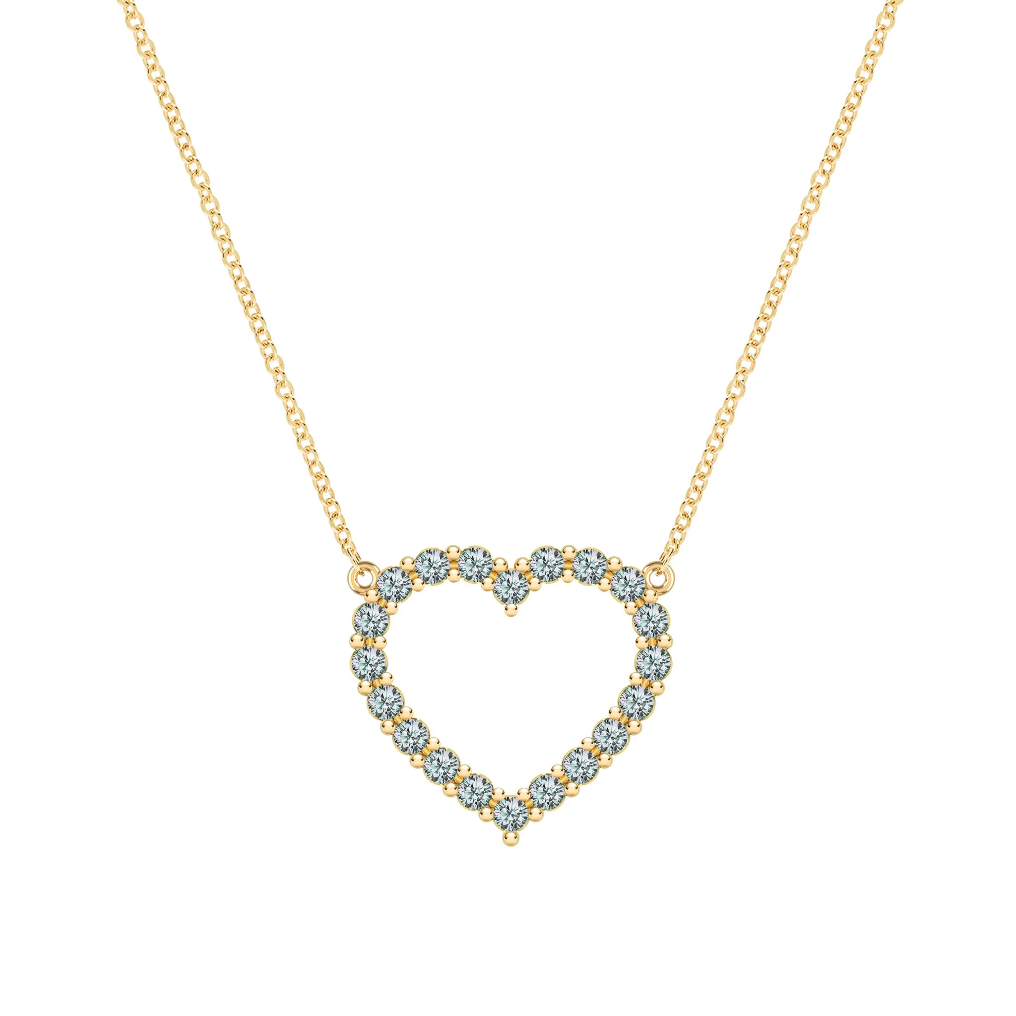 Rosecliff Heart Alexandrite Necklace in 14k Gold (June) sold by Haverhill