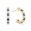 Rosecliff Diamond & Sapphire Huggie Hoop Earrings in 14k Gold (September) sold by Haverhill