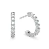 Rosecliff Diamond & Aquamarine Huggie Hoop Earrings in 14k Gold (March) sold by Haverhill