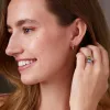 Rosecliff Birthstone Huggie Hoop Earrings in 14k Gold sold by Haverhill