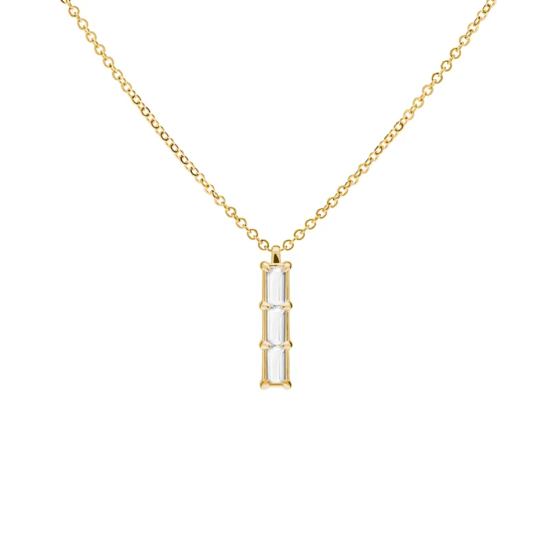 Providence 3 White Topaz Pendant in 14k Gold (April) sold by Haverhill