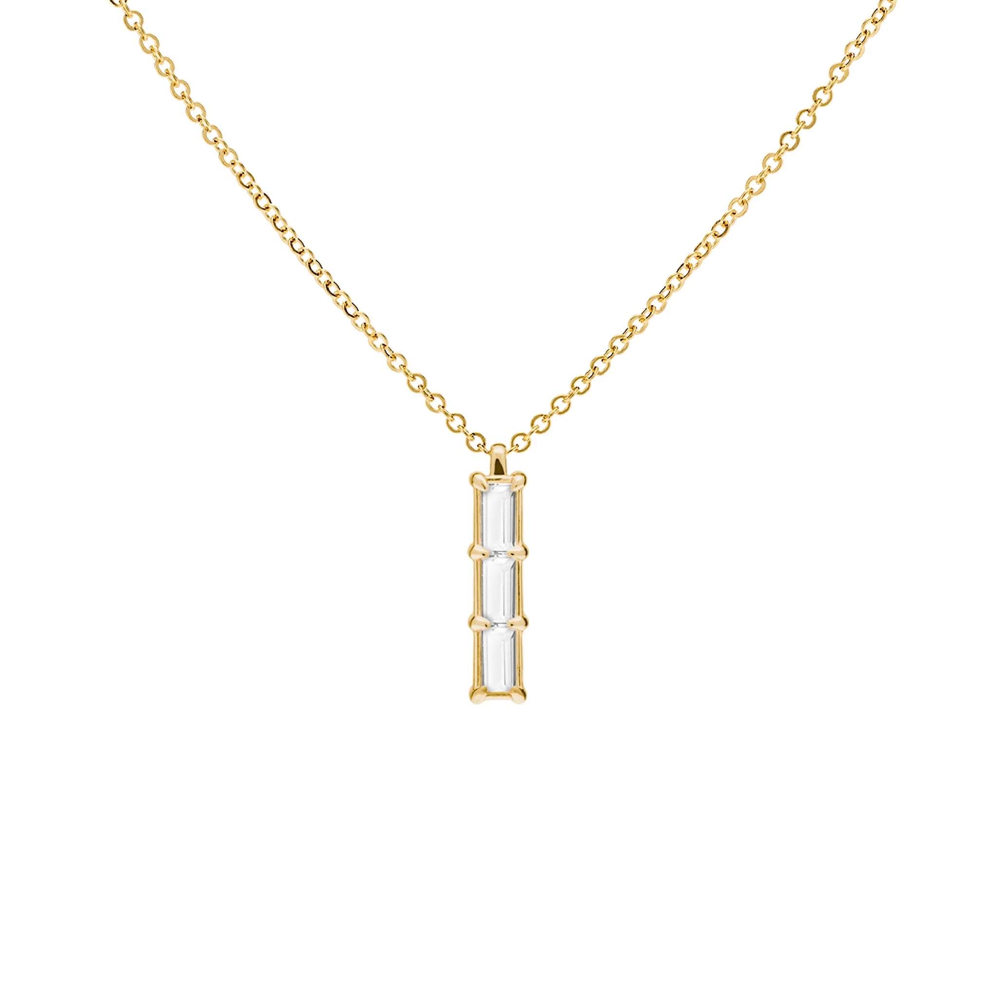 Providence 3 White Topaz Pendant in 14k Gold (April) sold by Haverhill