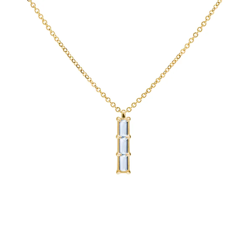 Providence 3 Aquamarine Pendant in 14k Gold (March) sold by Haverhill