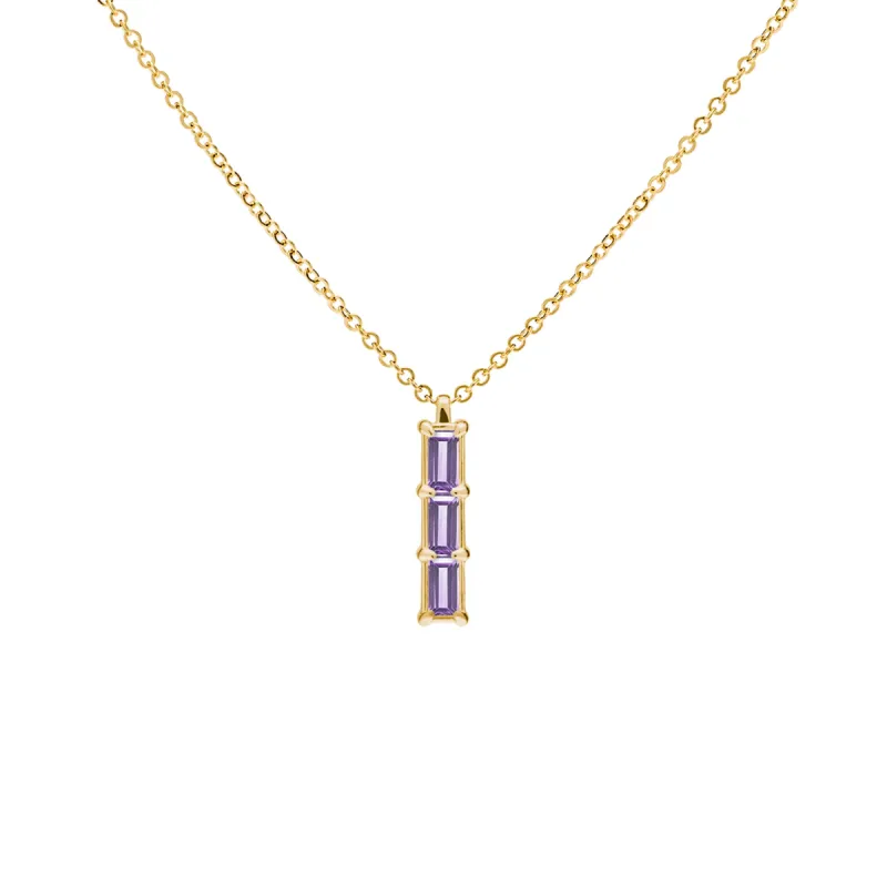 Providence 3 Amethyst Pendant in 14k Gold (February) sold by Haverhill