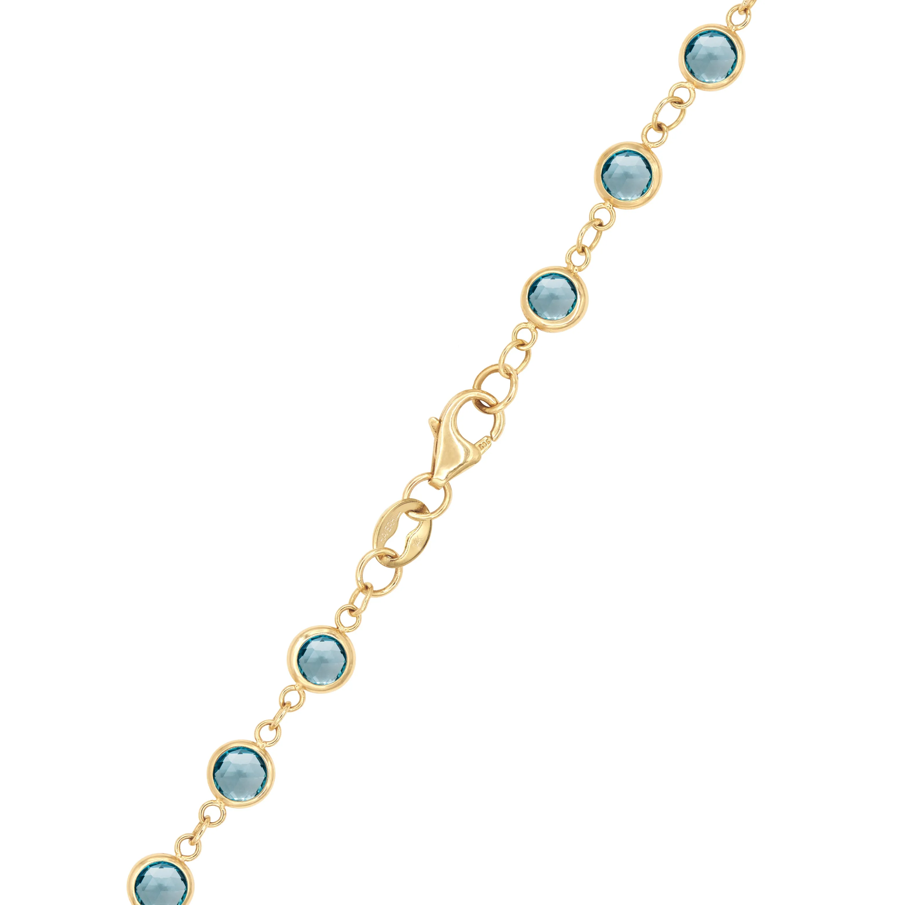 Newport Nantucket Blue Topaz Long Necklace in 14k Gold (December) sold by Haverhill product image thumbnail 4