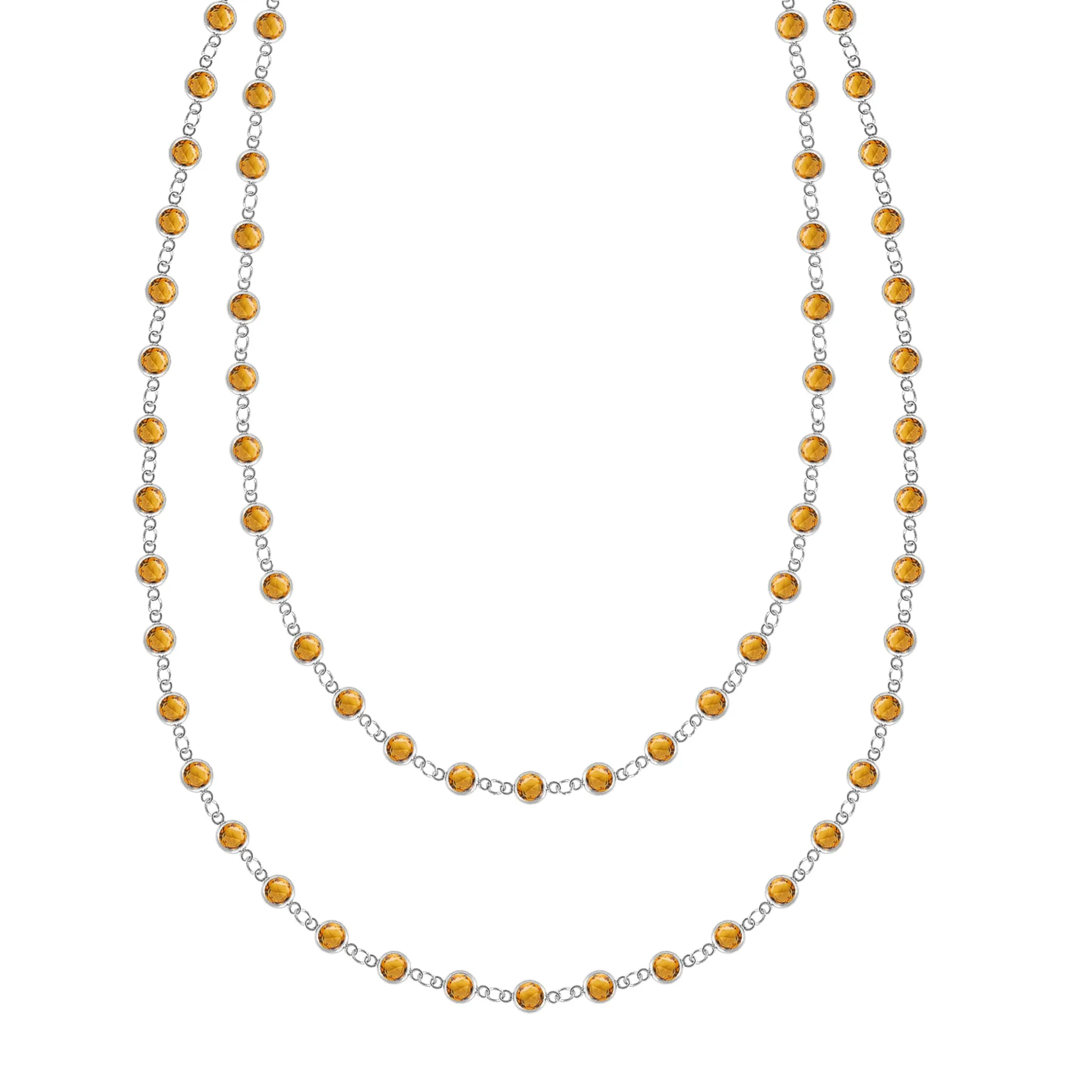 Newport Citrine Long Necklace in 14k Gold (November) sold by Haverhill product image thumbnail 5