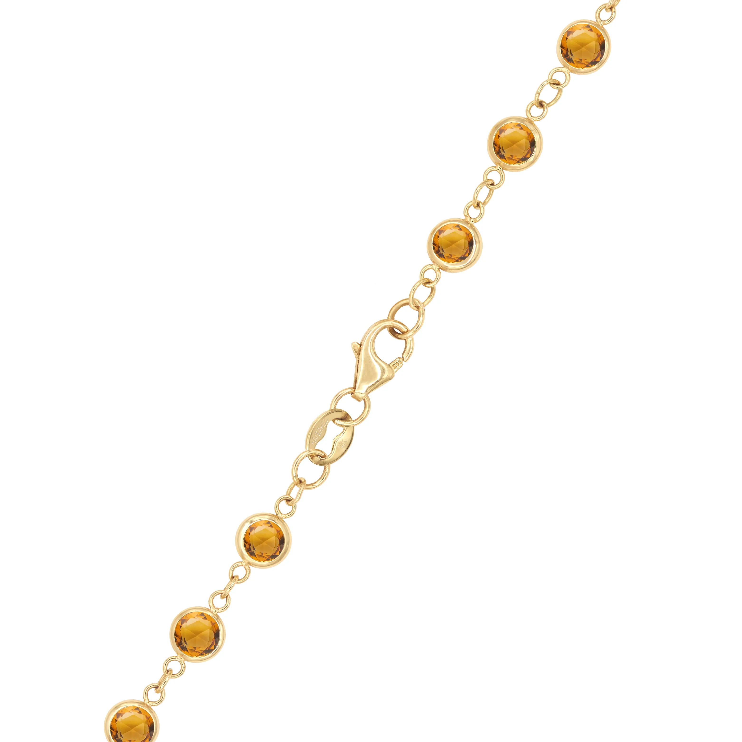 Newport Citrine Long Necklace in 14k Gold (November) sold by Haverhill product image thumbnail 4