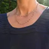 Newport Pink Sapphire Long Necklace in 14k Gold (October) sold by Haverhill