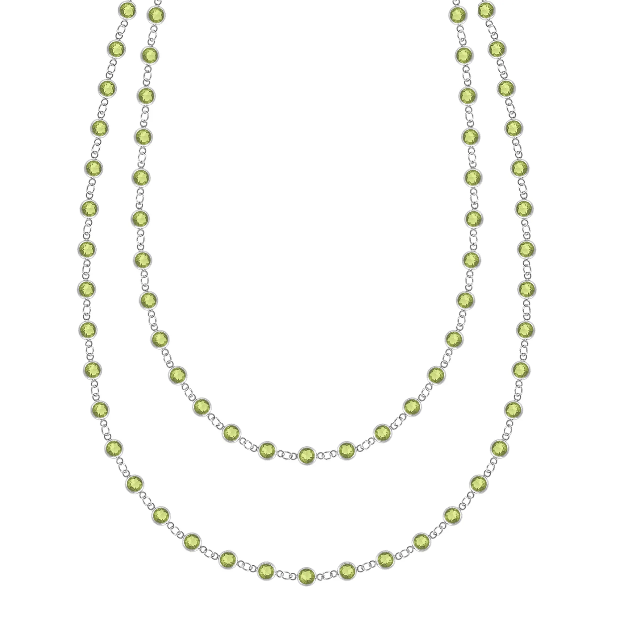 Newport Peridot Long Necklace in 14k Gold (August) sold by Haverhill product image thumbnail 5