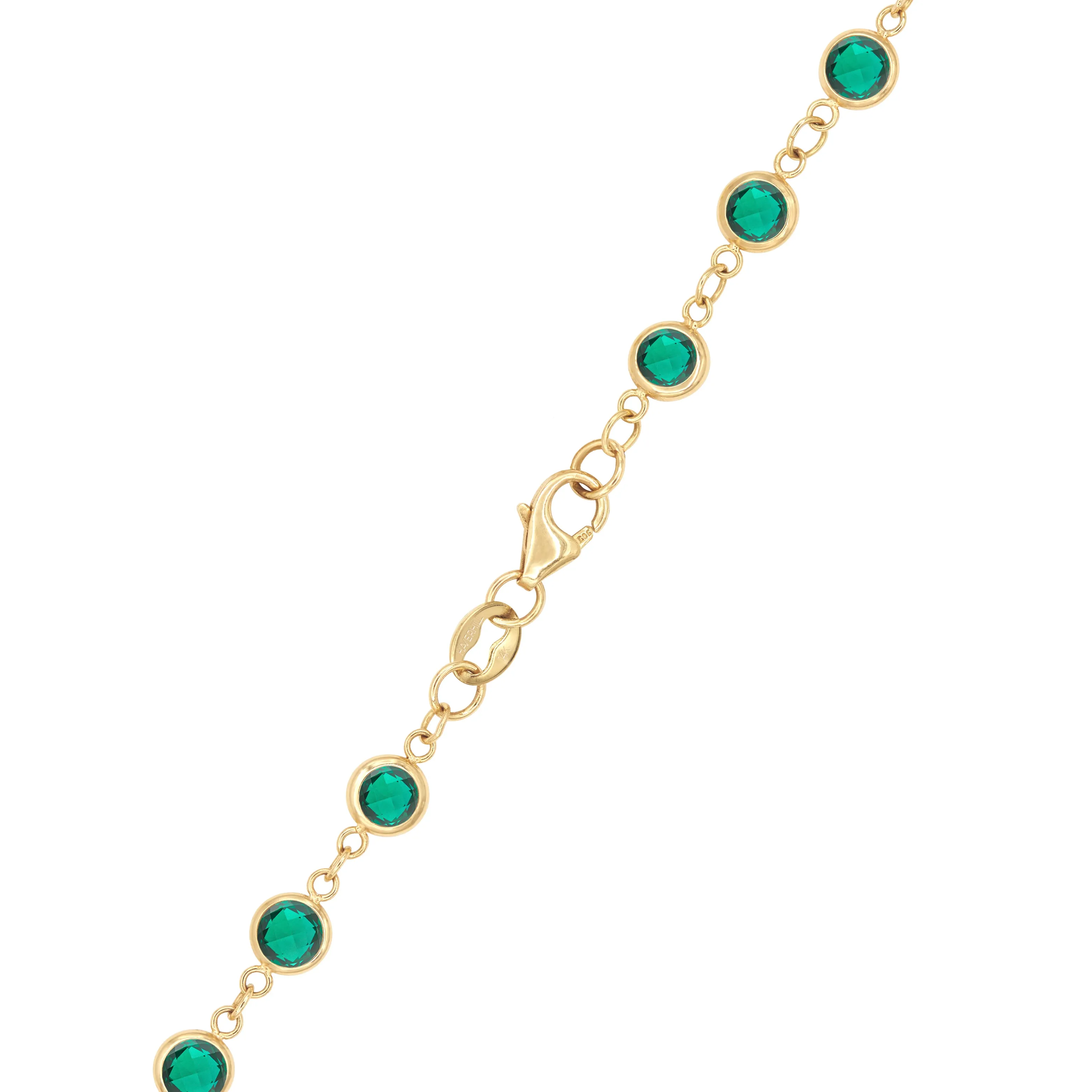 Newport Emerald Long Necklace in 14k Gold (May) sold by Haverhill product image thumbnail 4