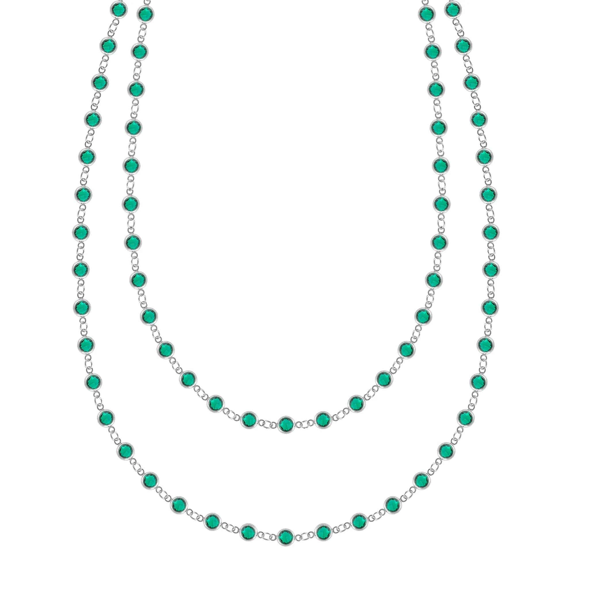 Newport Emerald Long Necklace in 14k Gold (May) sold by Haverhill product image thumbnail 5