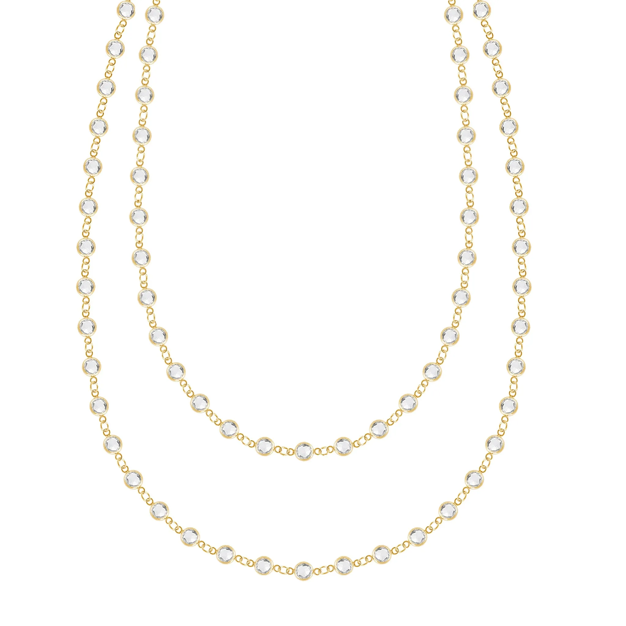 Newport White Topaz Long Necklace in 14k Gold (April) sold by Haverhill