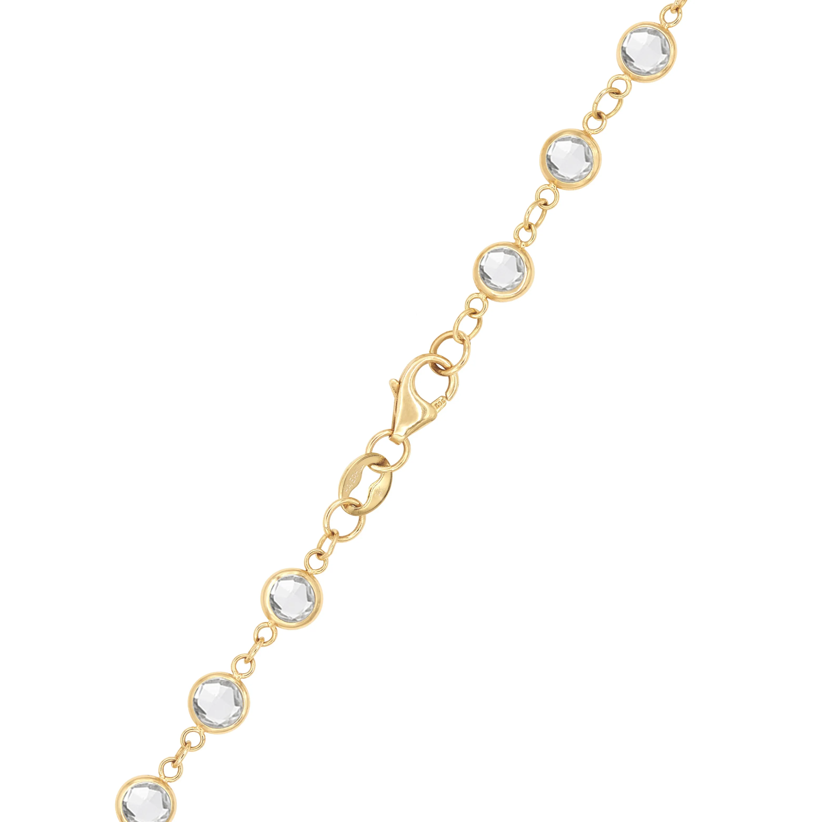 Newport White Topaz Long Necklace in 14k Gold (April) sold by Haverhill product image thumbnail 4