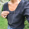 Newport White Topaz Long Necklace in 14k Gold (April) sold by Haverhill