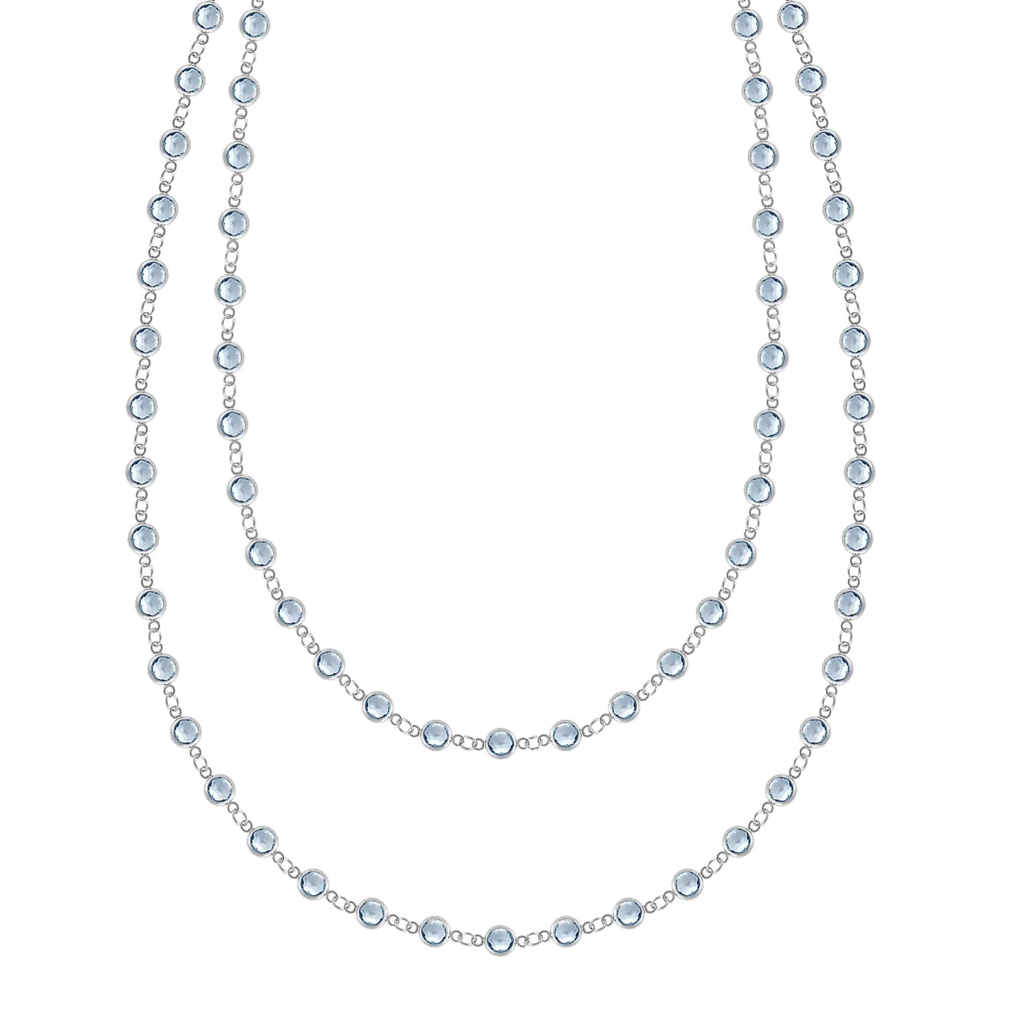 Newport Aquamarine Long Necklace in 14k Gold (March) sold by Haverhill product image thumbnail 5