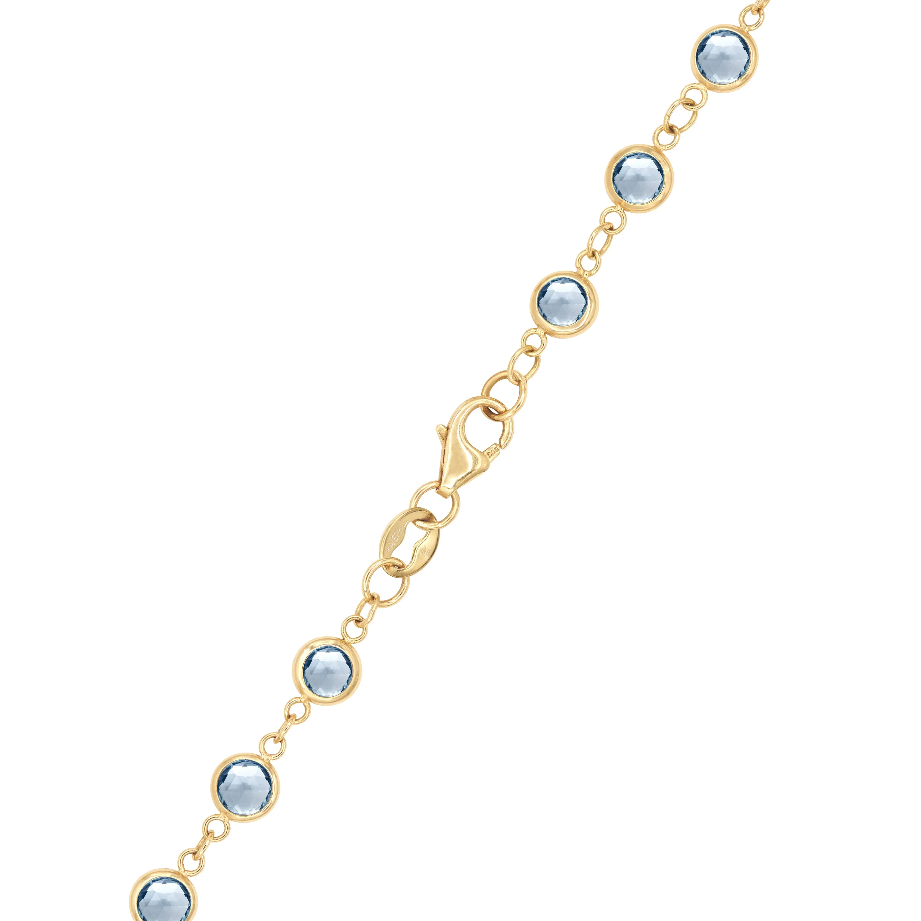 Newport Aquamarine Long Necklace in 14k Gold (March) sold by Haverhill product image thumbnail 4