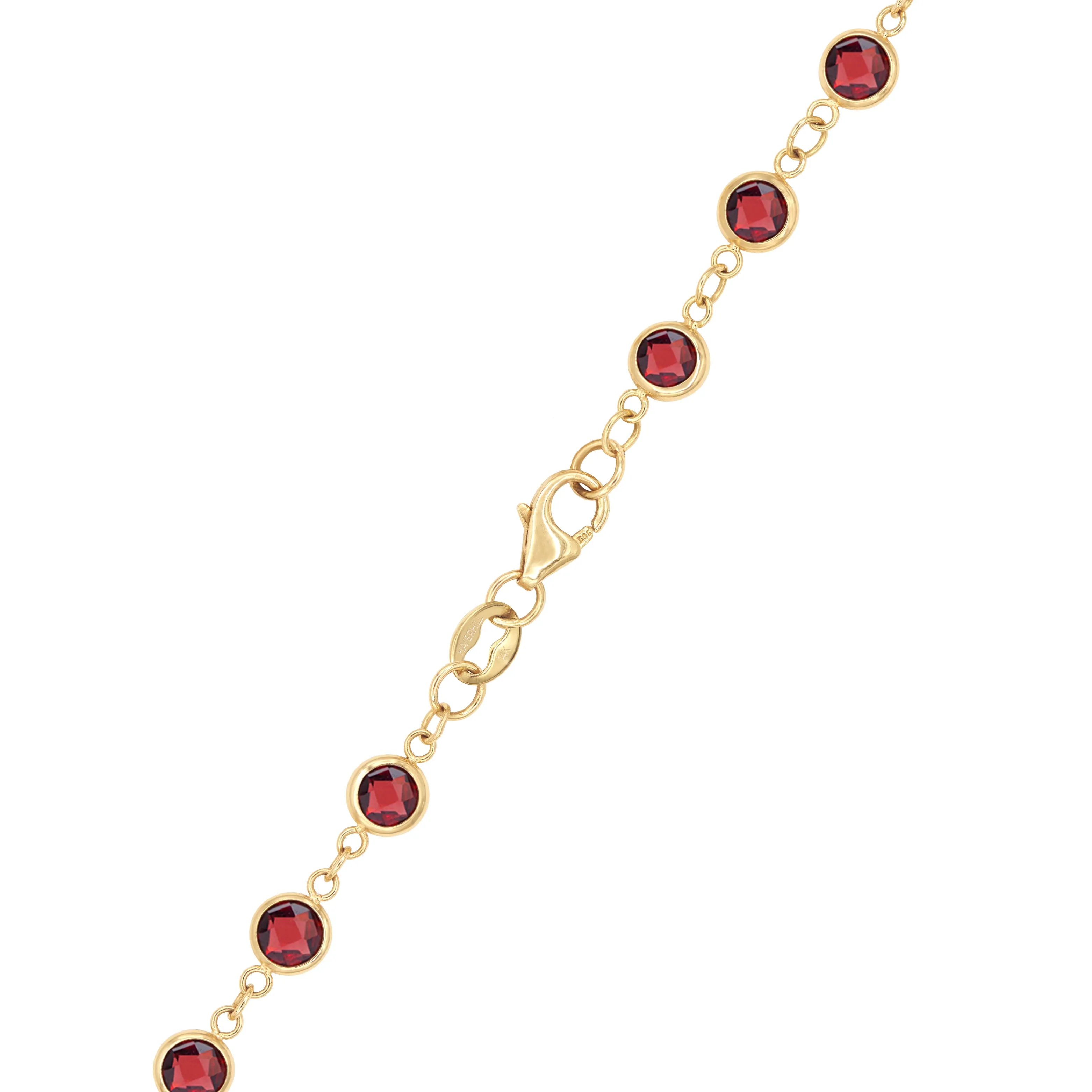 Newport Garnet Long Necklace in 14k Gold (January) sold by Haverhill product image thumbnail 4