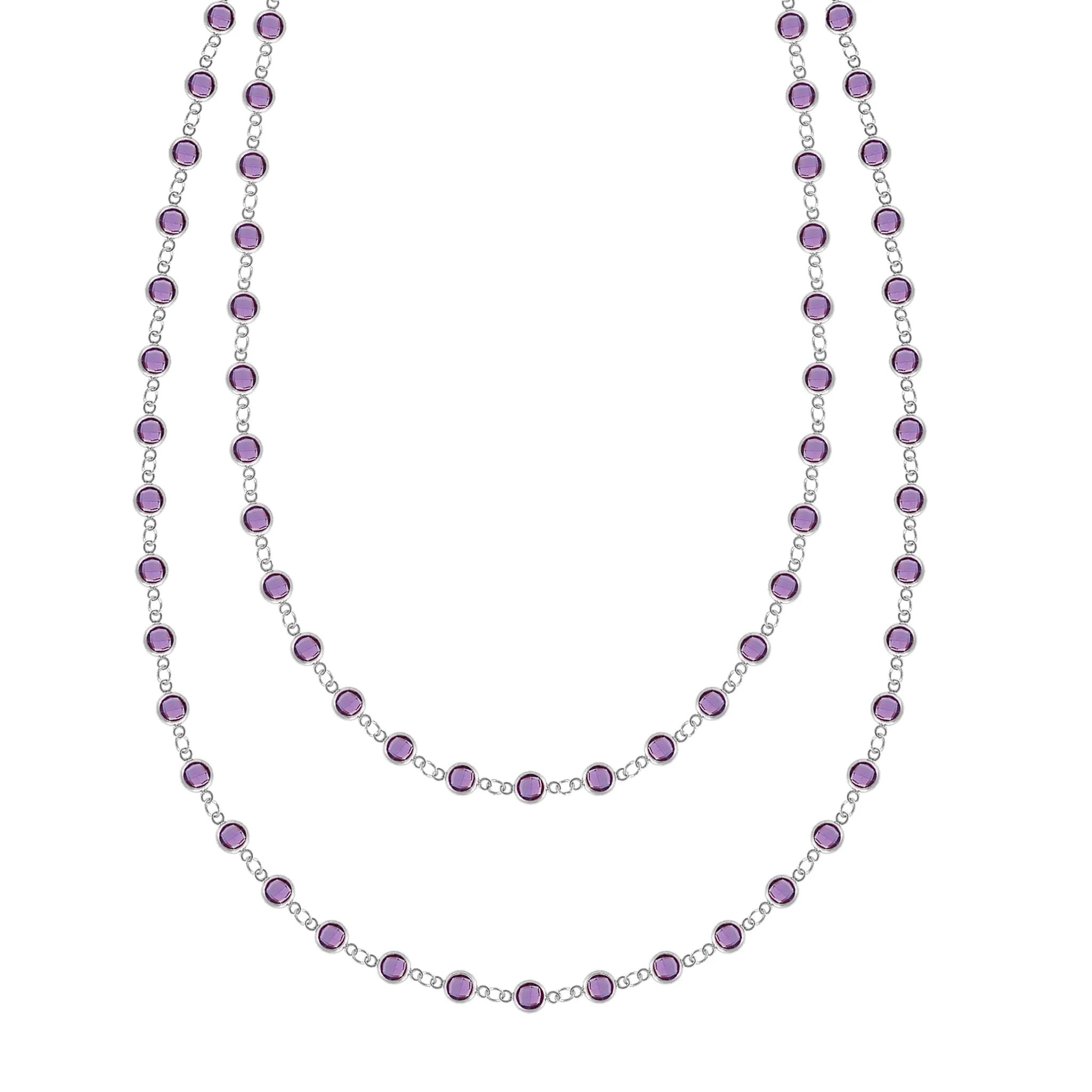 Newport Amethyst Long Necklace in 14k Gold (February) sold by Haverhill product image thumbnail 5