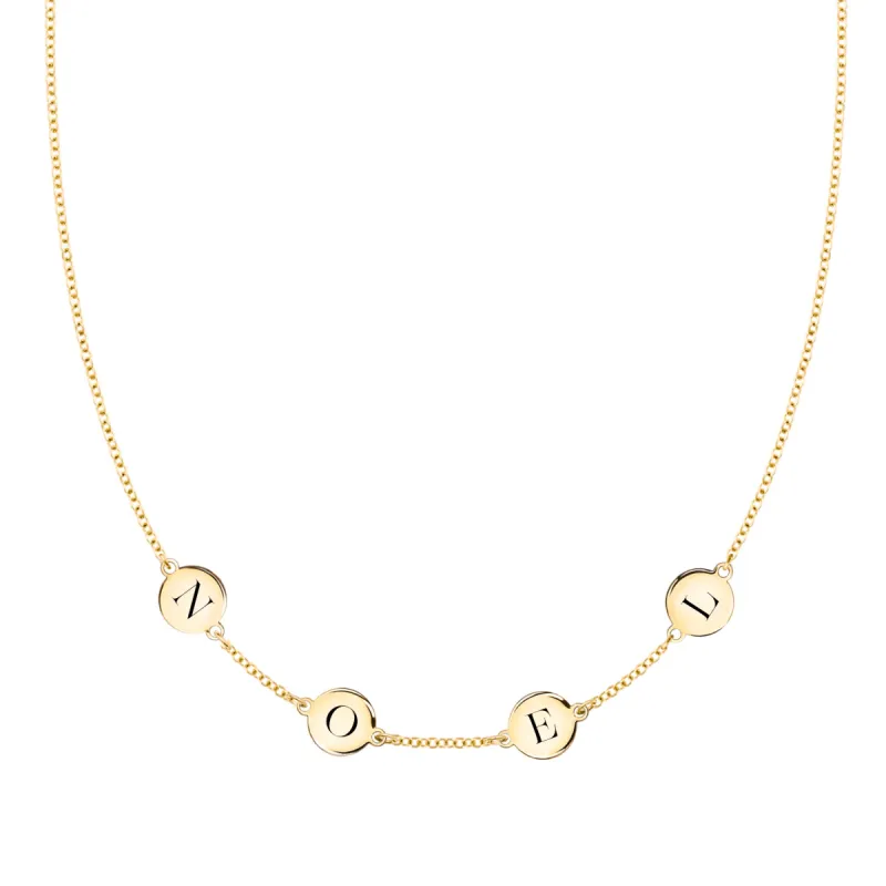 NOEL Letter Necklace in 14k Gold sold by Haverhill