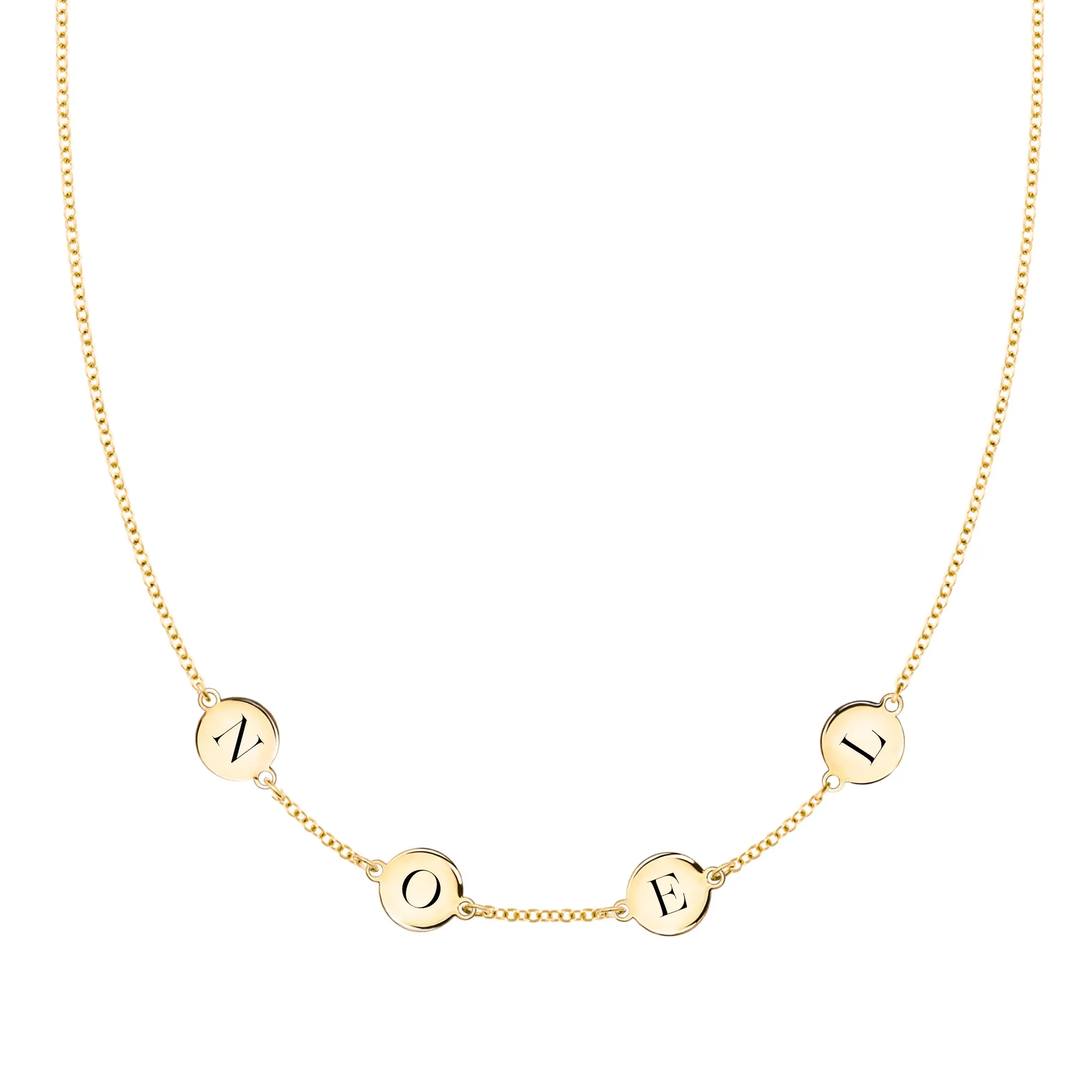 NOEL Letter Necklace in 14k Gold sold by Haverhill