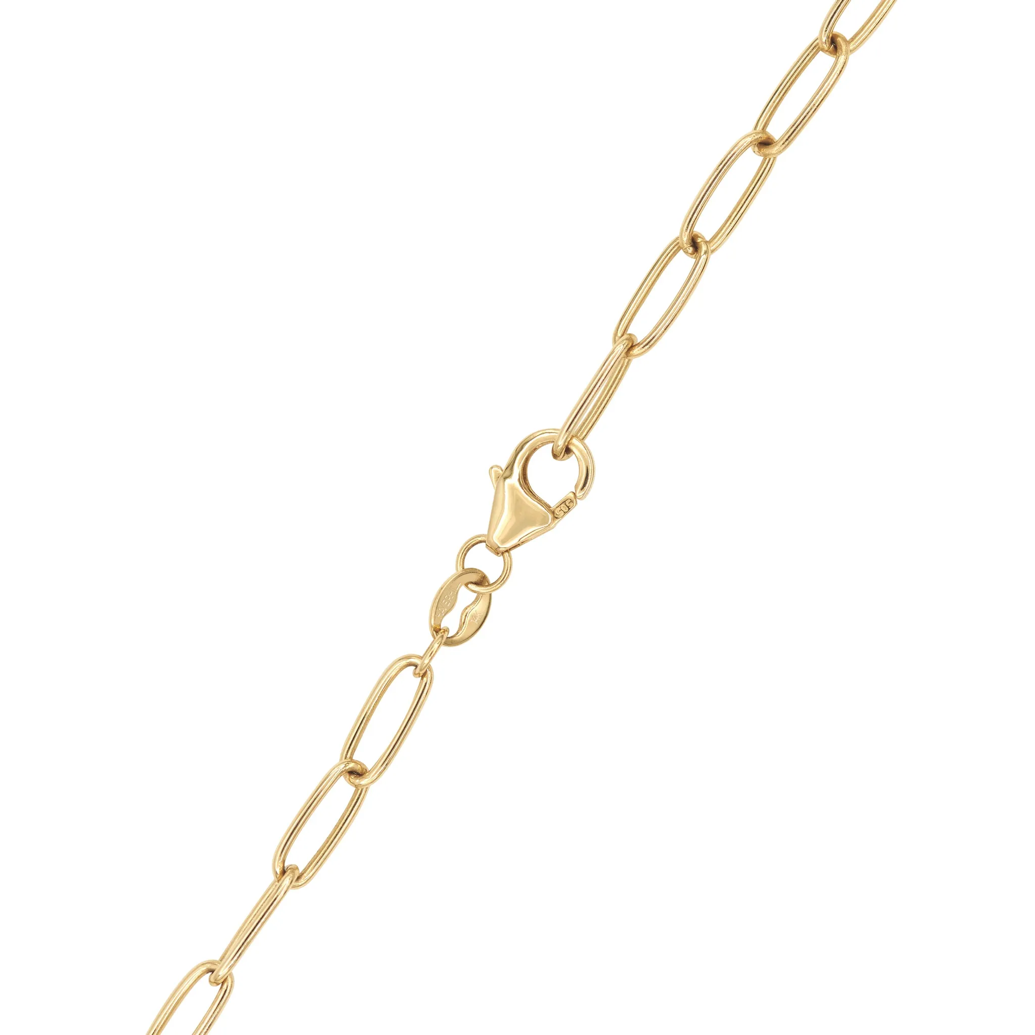 Adelaide 1 Pavé Birthstone Link Necklace in 14k Gold sold by Haverhill product image thumbnail 5