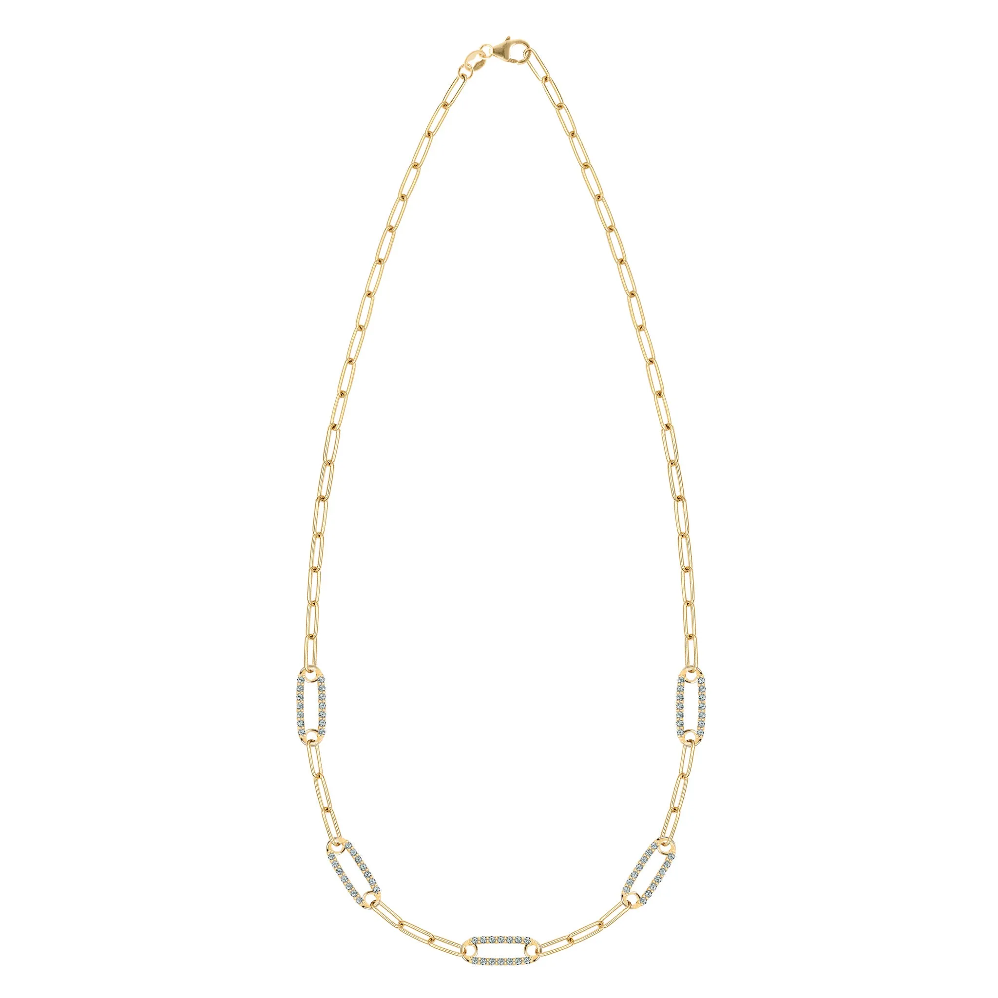 Adelaide 5 Pavé Alexandrite Link Necklace in 14k Gold (June) sold by Haverhill product image thumbnail 5